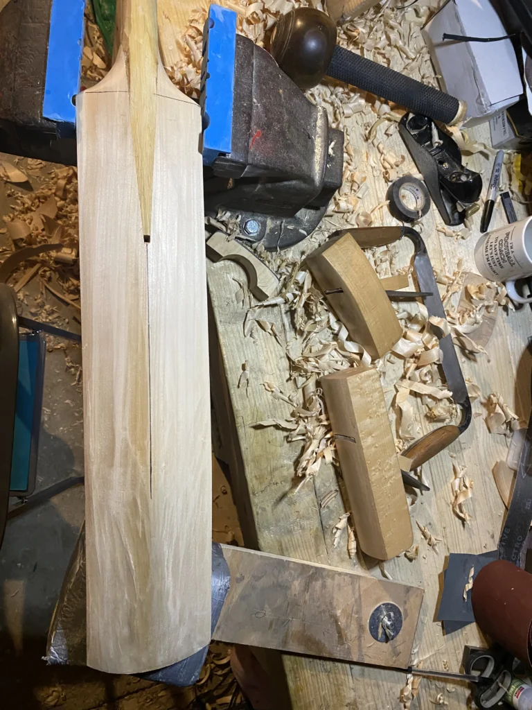 cricket bat shaping